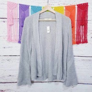 LOFT NWT Bell Sleeve Open Front Knit Cardigan